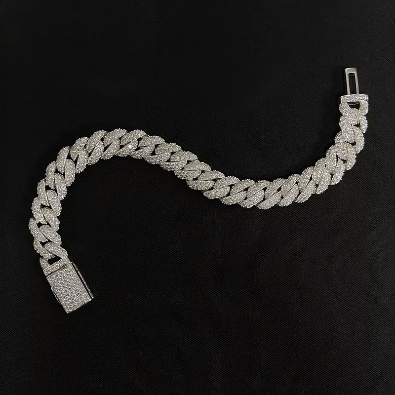 10k White Gold VS Diamonds 10mm Miami Cuban Bracelet