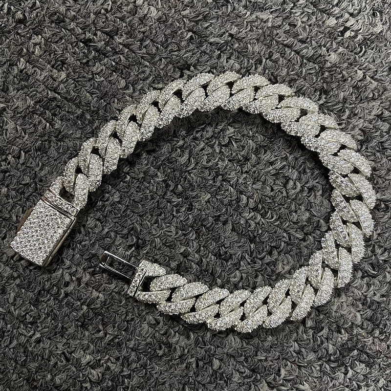 10k White Gold VS Diamonds 10mm Miami Cuban Bracelet