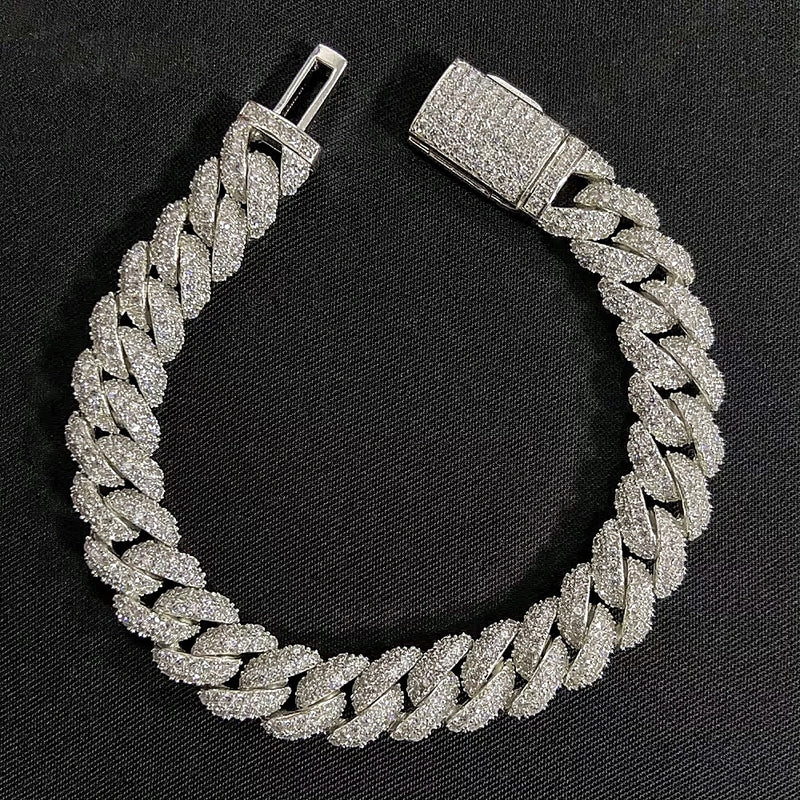 10k White Gold VS Diamonds 10mm Miami Cuban Bracelet