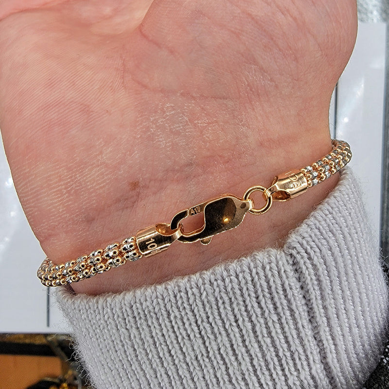 10k Rose Gold 3.5mm Icy Bracelet