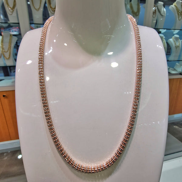 10k Rose Gold 4.5mm Icy Chain