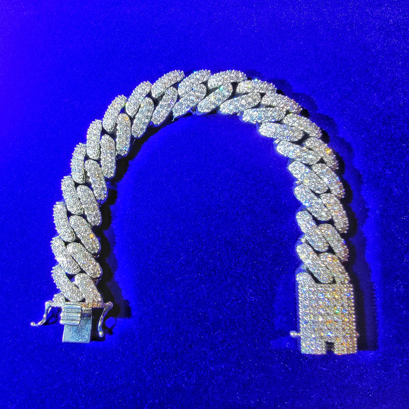 10k White Gold VS Diamonds 13mm Miami Cuban Bracelet