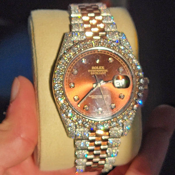 41mm Rolex Datejust - Jubilee Everose Bezel Iced